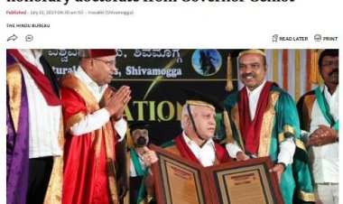 “ಸಕ್ರಿಯ ರಾಜಕಾರಣಿʼ ಎಂಬ ಕತೆ ಹೇಳಿ  ಸಹಕಾರ ಸಚಿವ ಕೆ.ಎನ್.ರಾಜಣ್ಣನವರಿಗೆ   ತುಮಕೂರು ವಿವಿ ವಿಸಿ ವೆಂಕಟೇಶ್ವರಲು   ಗೌರವ ಡಾಕ್ಟರೇಟ್ ವಂಚಿಸಿದ್ದು ಹೀಗೆ!?